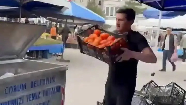Domatesleri Çöpe Döken Pazarcıya Şok Eden Rekor Cezası