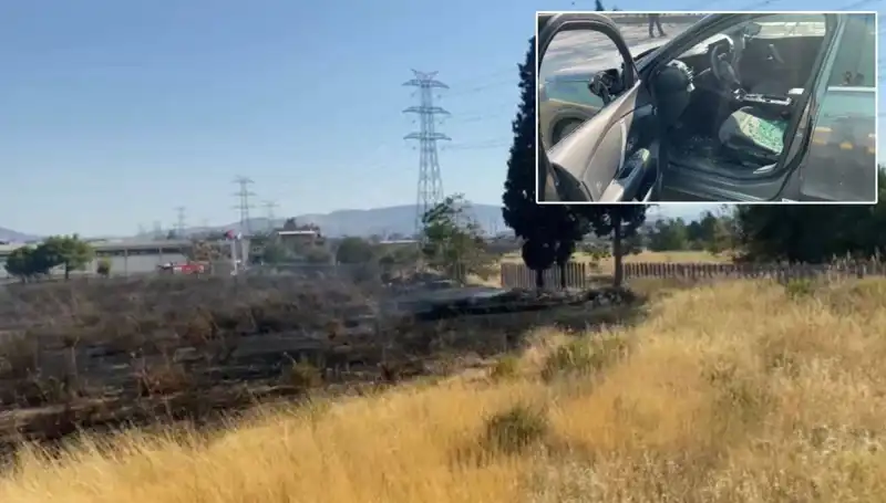 İzmir’deki Otluk Alan Yangını AVM Otoparkını Tehdit Etti